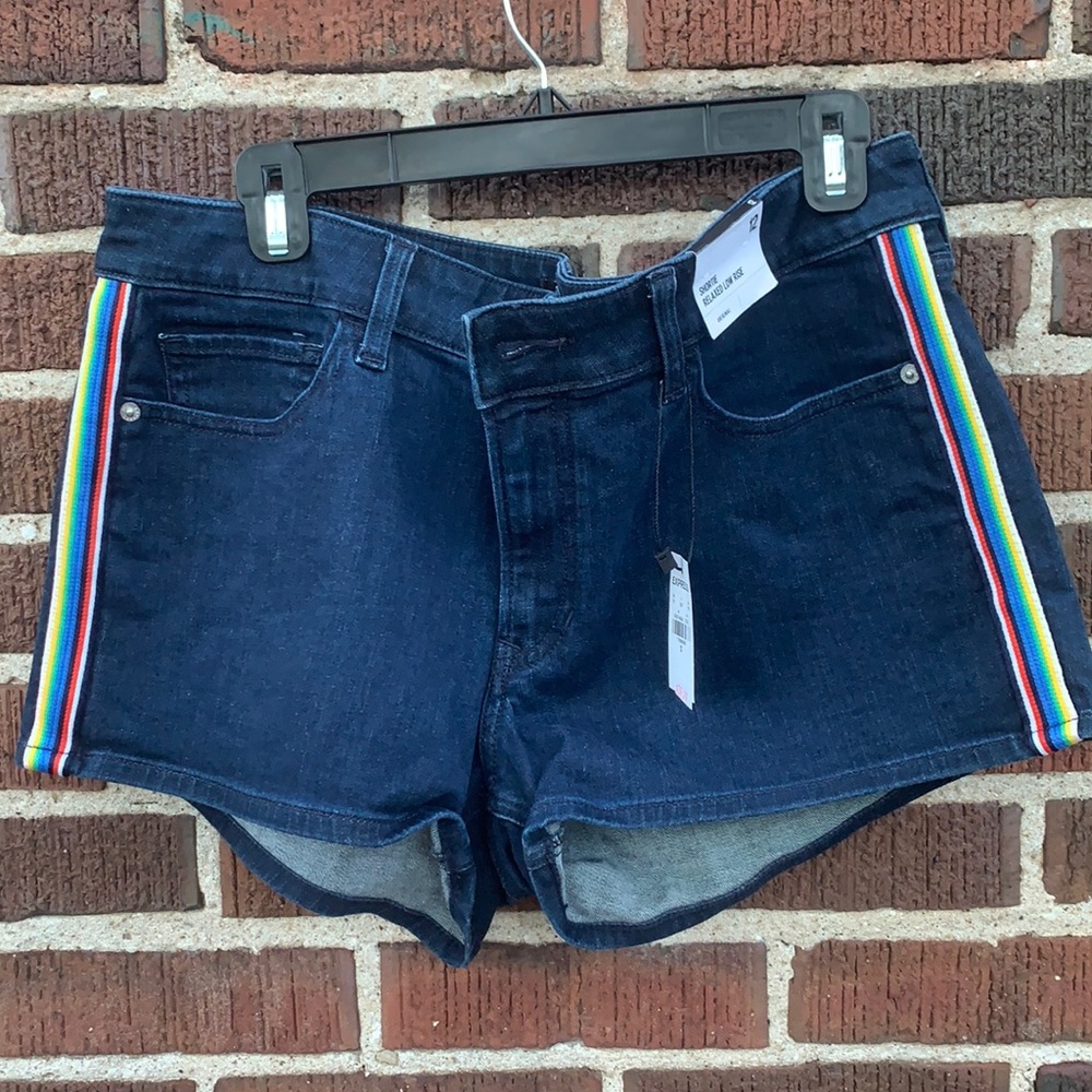 Express Denim Rainbow Shorts